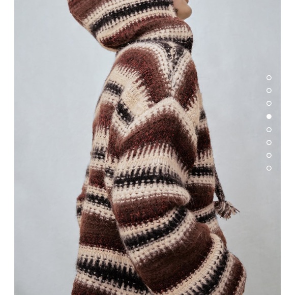 Zara | Wool Alpaca Limited Edition Striped Beatnik Sweater - Picture 4 of 6
